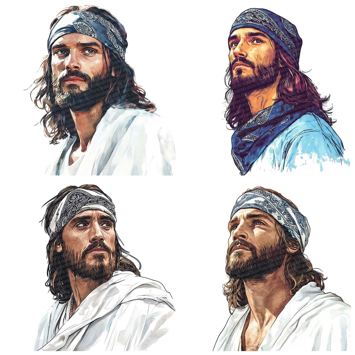 Bandana Jesus Clipart Set (DDD004647)