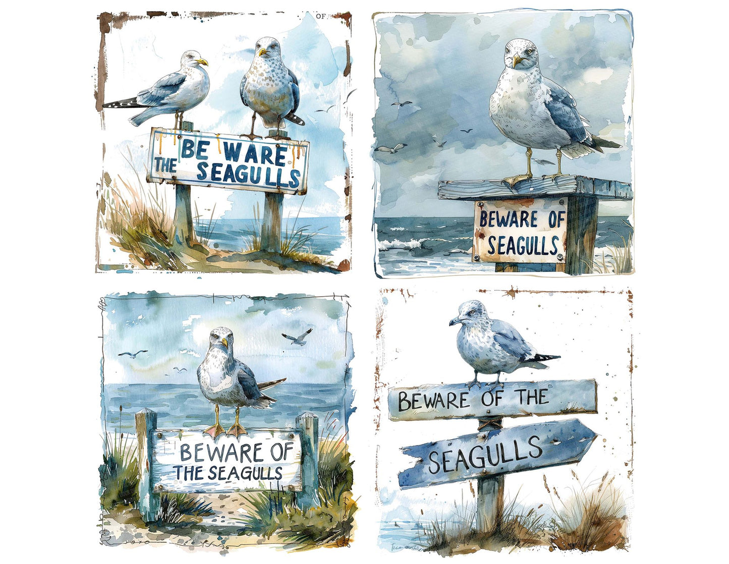 Beware of the Seagulls Clipart Set (DDD004670)