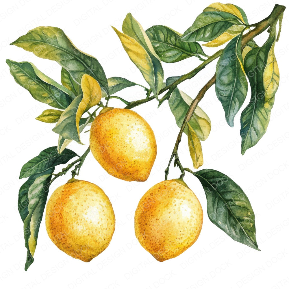 Amalfi Lemons fussy cut sheet in US Letter format showing all 12 designs on one printable page