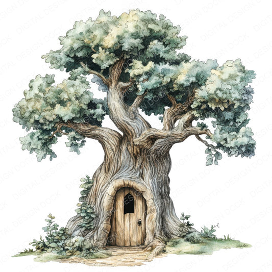 Ancient Oak Door fussy cut sheet in US Letter format showing all 12 designs on one printable page