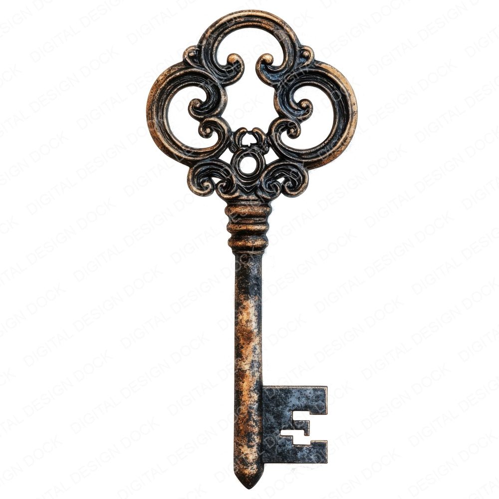 Antique Key Clipart Set (DDD004584)