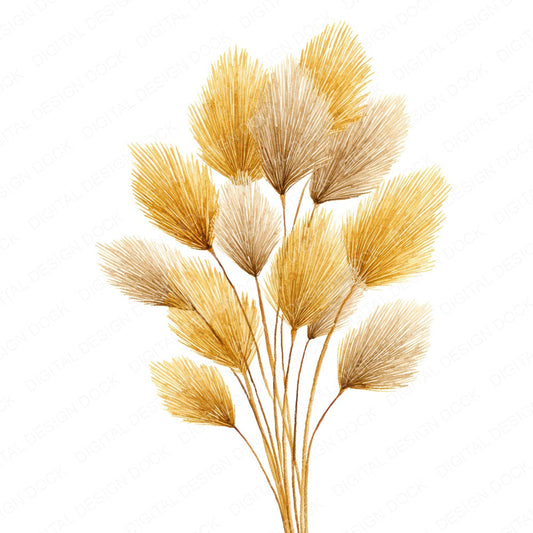 Boho Wheat Stalk fussy cut sheet in US Letter format showing all 12 designs on one printable page