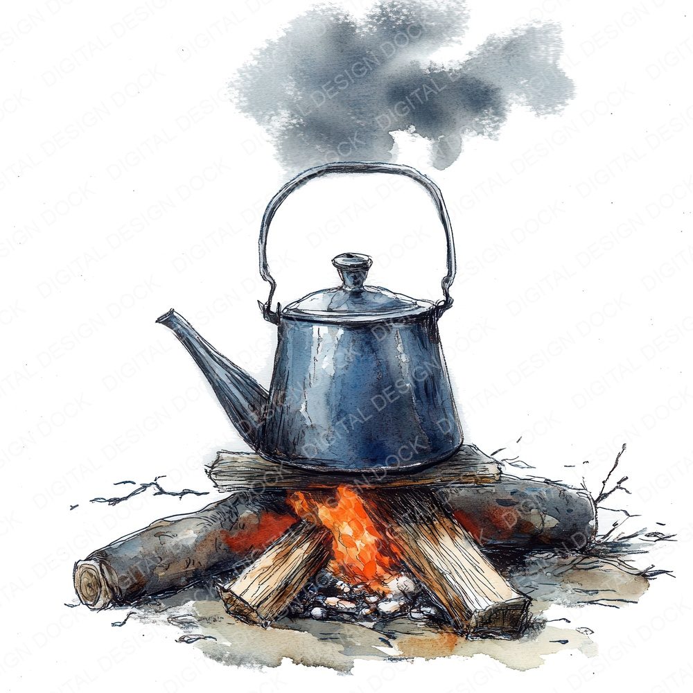 Campfire Kettle Clipart Set (DDD004792)