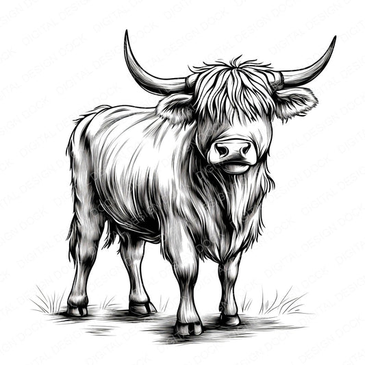 Cow Colouring Book Page fussy cut sheet in US Letter format showing all 12 designs on one printable page