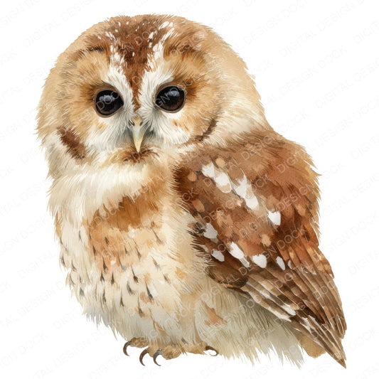 Cute Little Owl Clipart Set (DDD008236)
