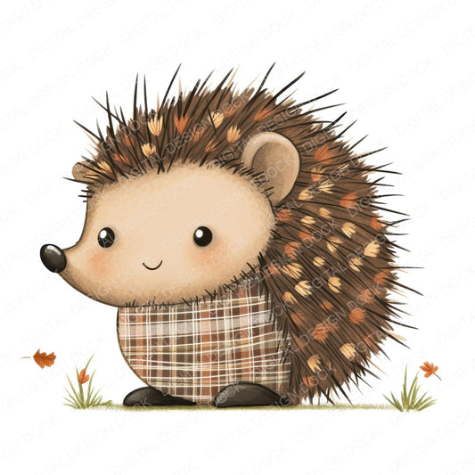 Fabric Hedgehog Patch fussy cut sheet in US Letter format showing all 12 designs on one printable page