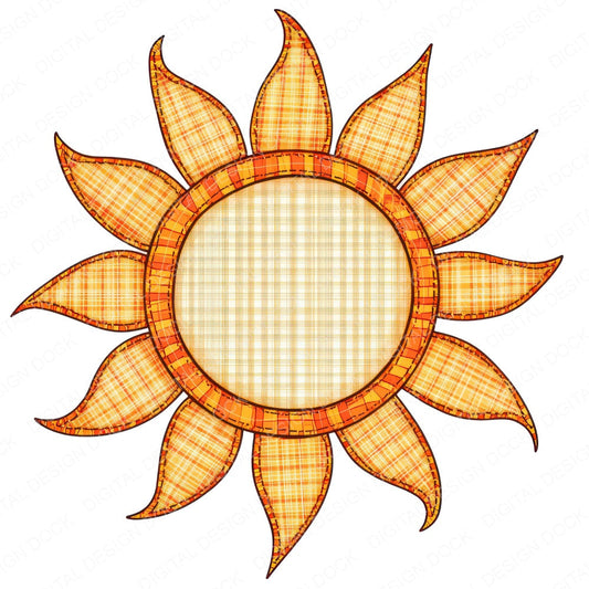 Fabric Sunshine Burst fussy cut sheet in US Letter format showing all 12 designs on one printable page