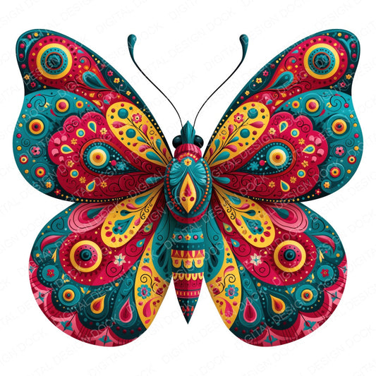 Folk Art Bold Butterfly Clipart Set (DDD013828)