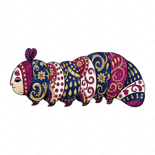Folk Art Caterpillar Clipart Set (DDD013829)