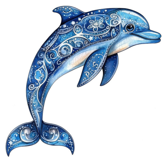 Folk Art Dolphin Clipart Set (DDD005480)