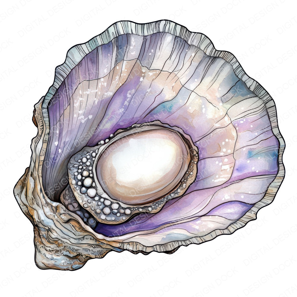 Folk Oyster with Pearl fussy cut sheet in US Letter format showing all 12 designs on one printable page