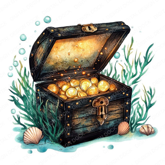 Folk Treasure Chest Clipart Set (DDD005626)