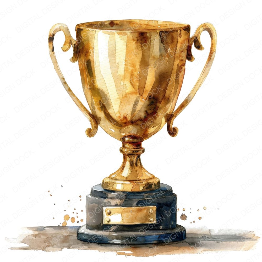 Gold Trophy Clipart Set (DDD005721)