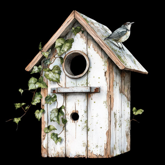 Ivy Covered Birdhouse Clipart Set (DDD005884)