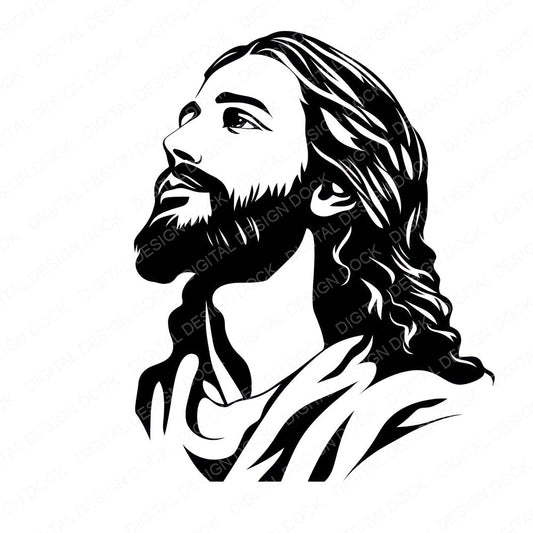 Jesus Christ Coloring Page fussy cut sheet in US Letter format showing all 12 designs on one printable page
