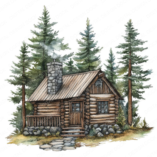 Log Cabin fussy cut sheet in US Letter format showing all 12 designs on one printable page
