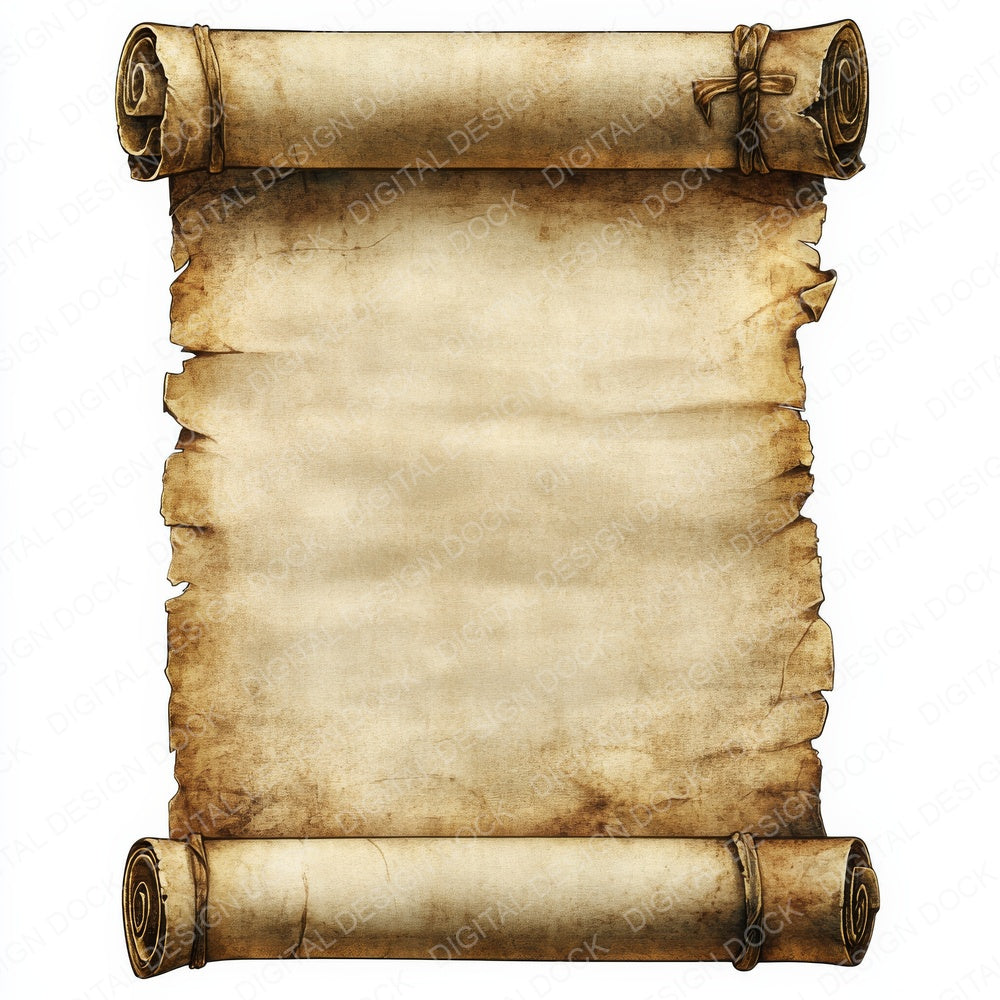 Medieval Scroll fussy cut sheet in US Letter format showing all 12 designs on one printable page