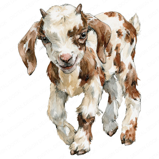 Realistic Baby Goat Kid Clipart Set (DDD013729)