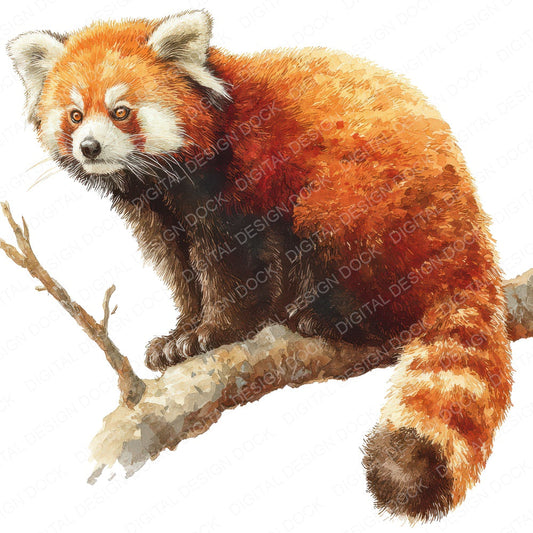 Red Panda Exotic Animal Clipart Set (DDD008243)