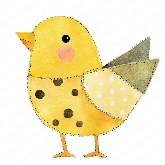 Scrap Paper Chick Clipart Set (DDD006517)
