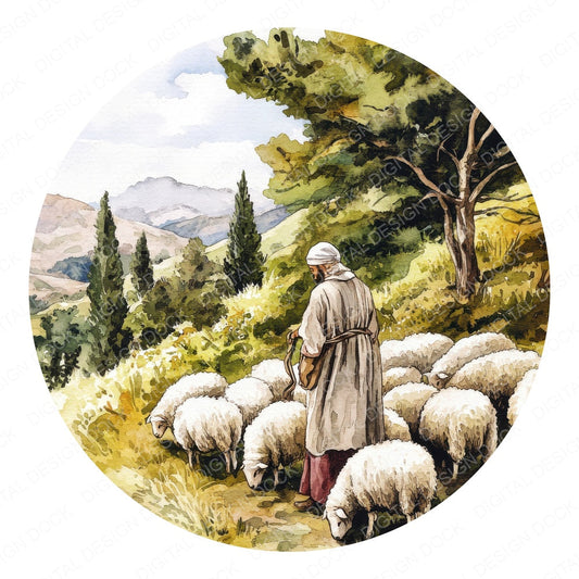 Sheep Farmer Bible Clipart Set (DDD006533)