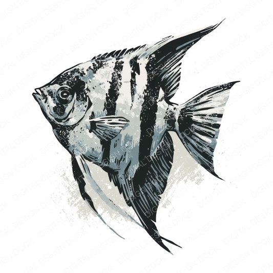 Stylised Angelfish Clipart Set (DDD013737)