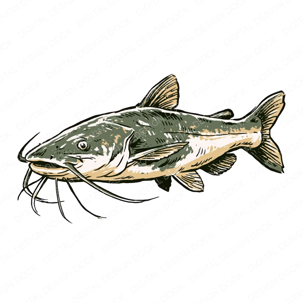 Stylised Catfish Clipart Set (DDD014527)
