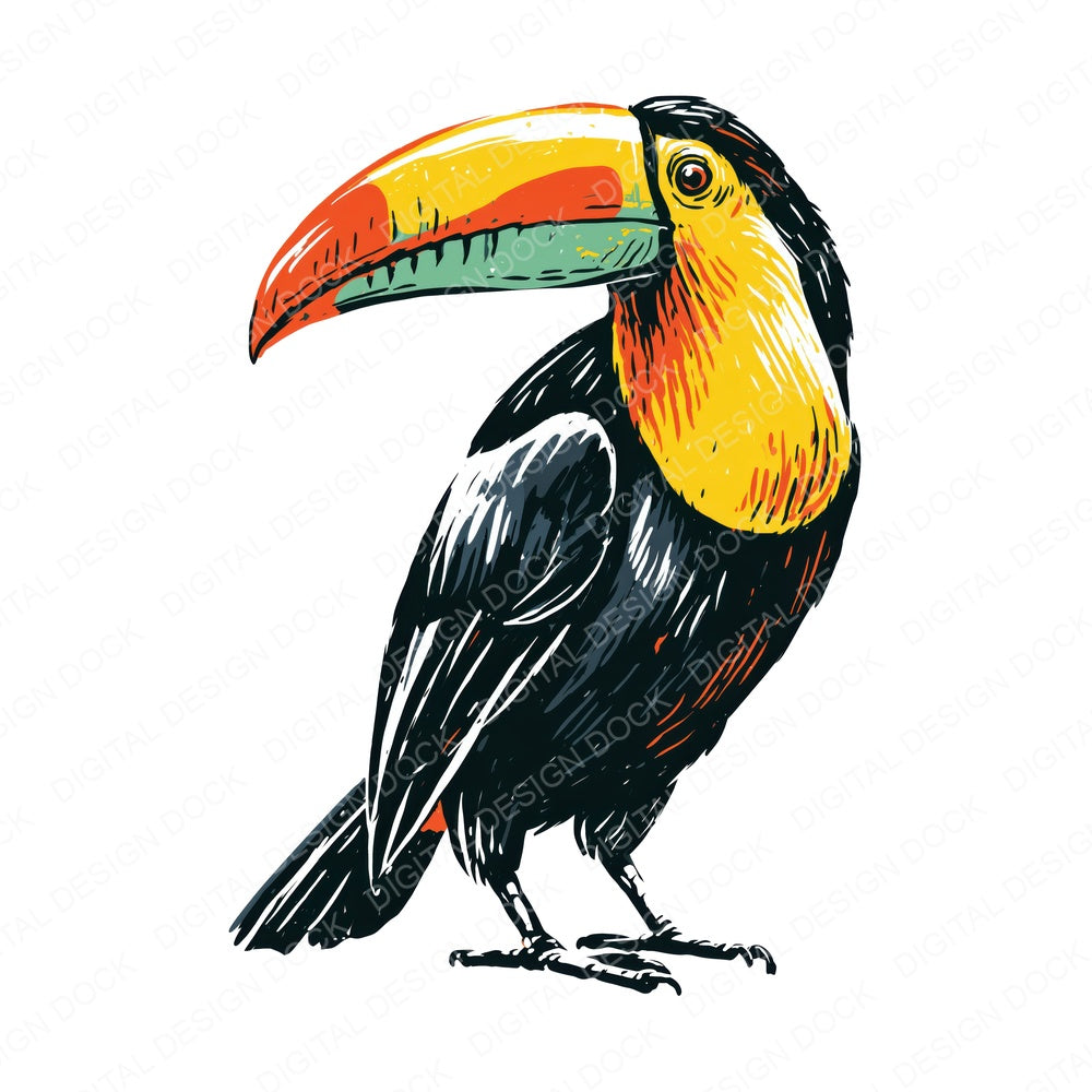 Stylised Toucan Clipart Set (DDD014540)