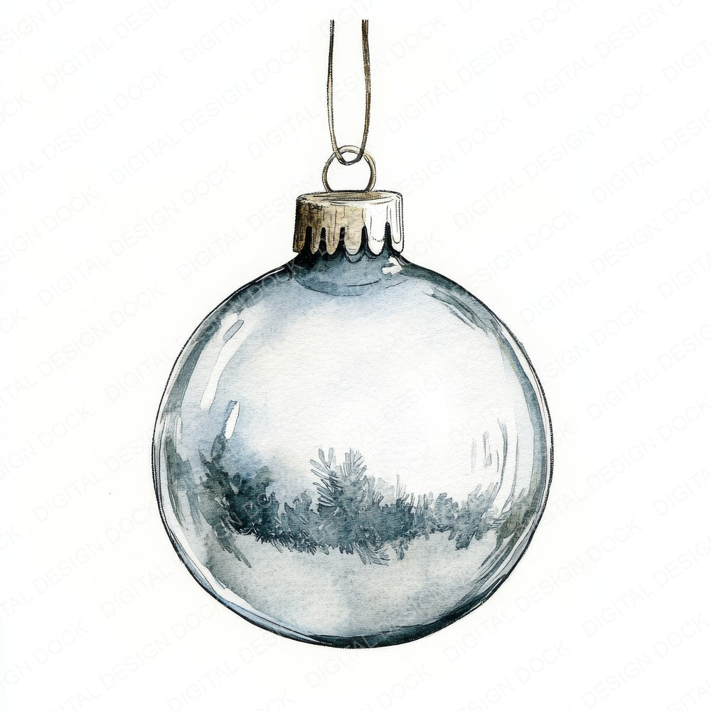 Traditional Christmas Bauble Clipart Set (DDD006767)