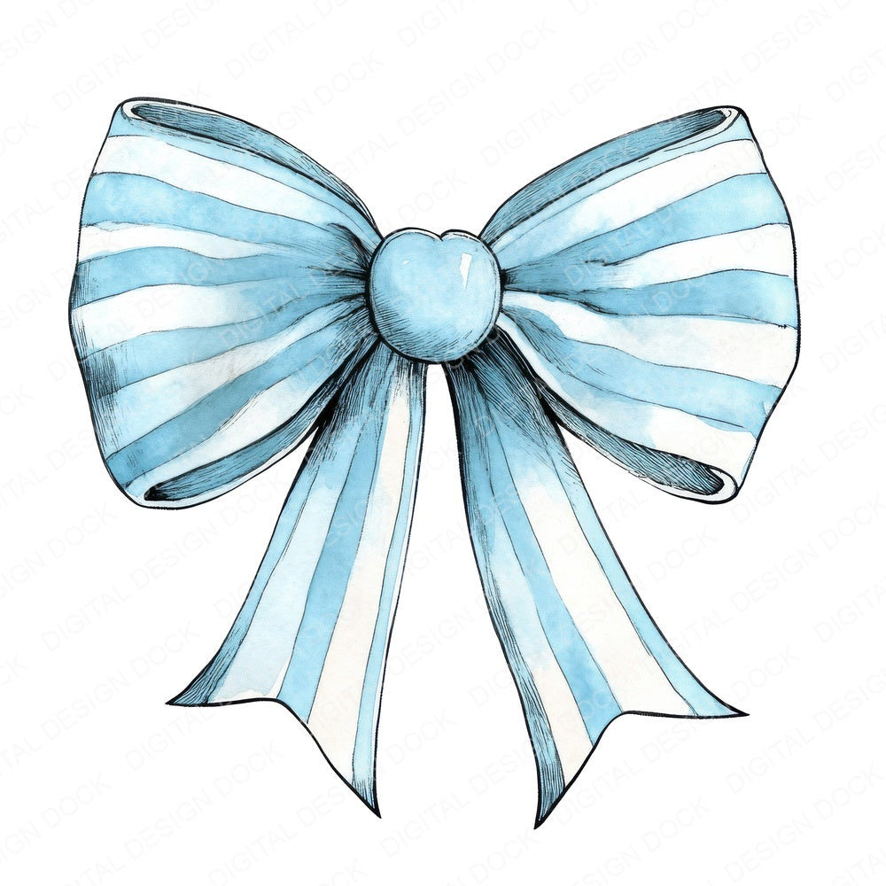 Vintage Baby Blue Bow fussy cut sheet in US Letter format showing all 12 designs on one printable page