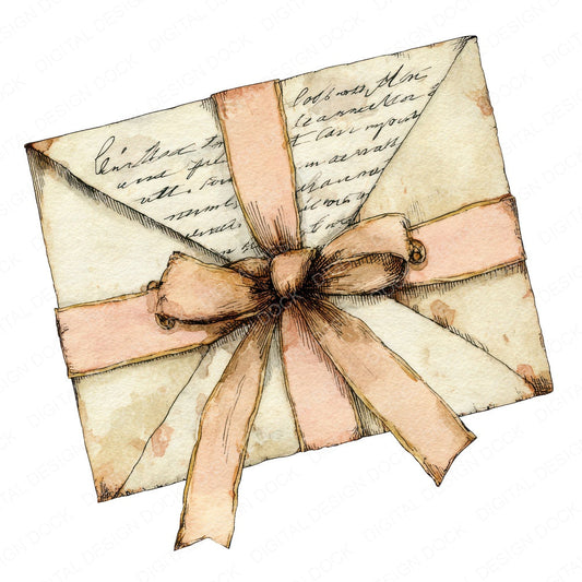 Watercolour Letter fussy cut sheet in US Letter format showing all 12 designs on one printable page
