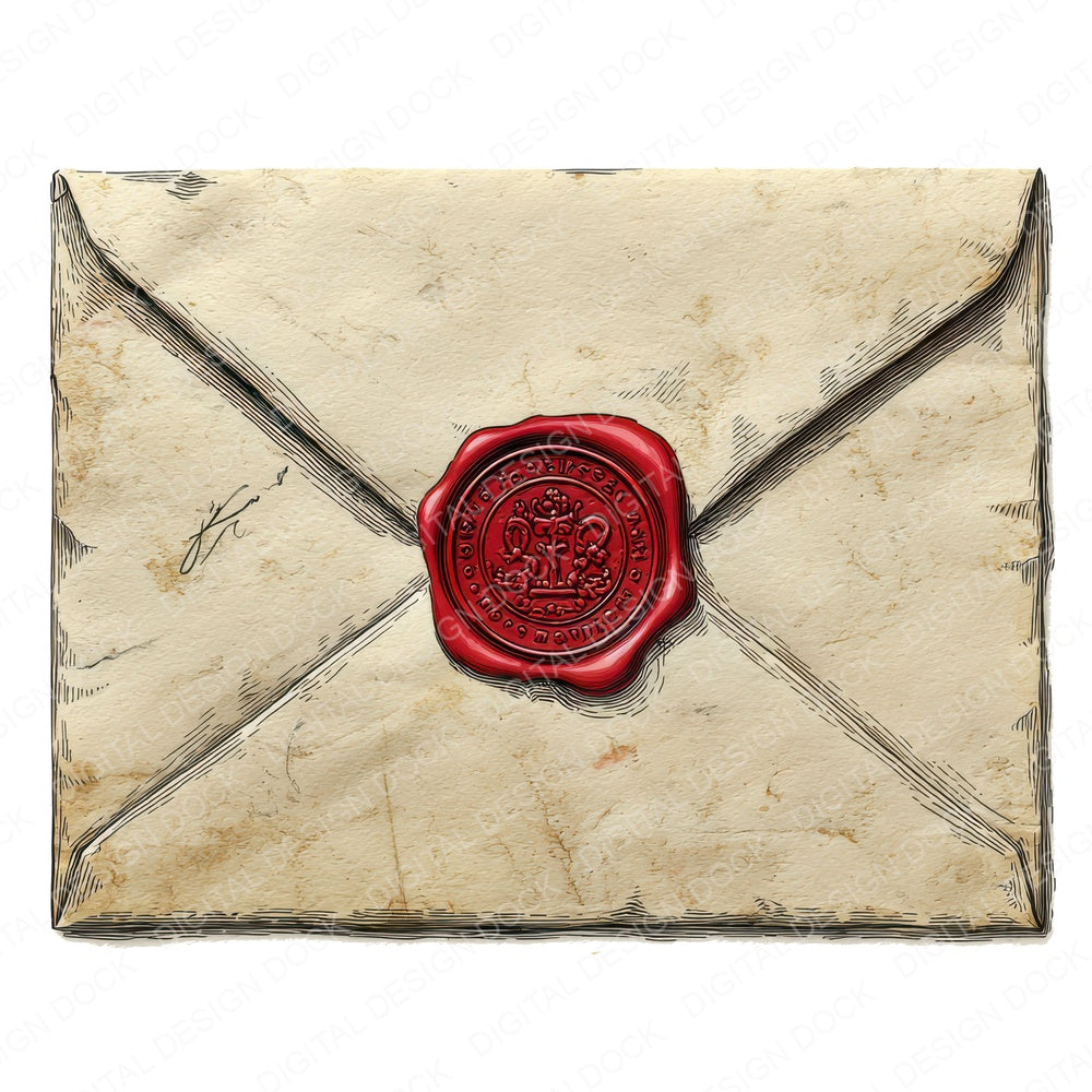 Watercolour Wax Envelope fussy cut sheet in US Letter format showing all 12 designs on one printable page