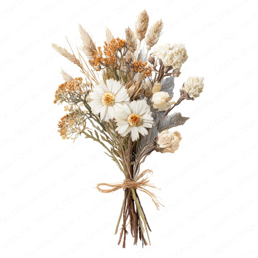 Watercolour Wildflower fussy cut sheet in US Letter format showing all 12 designs on one printable page