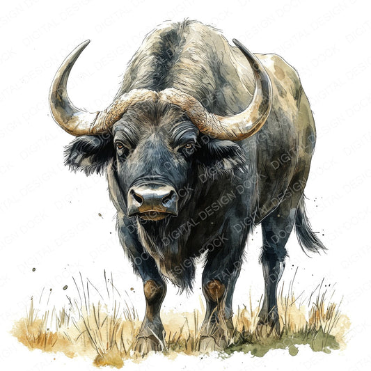 Working Buffalo fussy cut sheet in US Letter format showing all 12 designs on one printable page