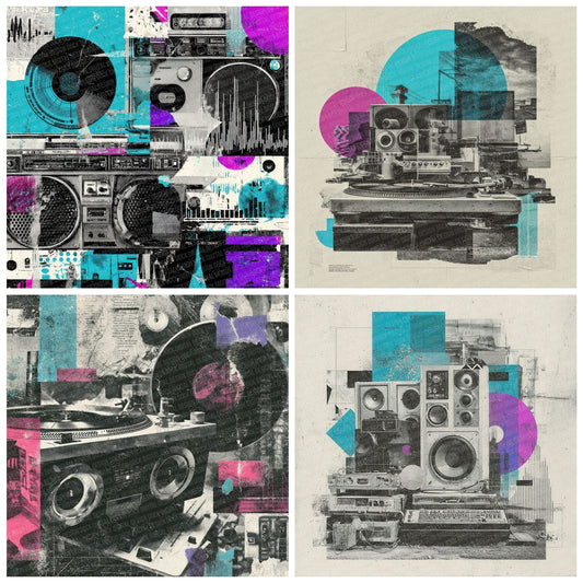 Electronic Club Moodboard Digital Paper Pack (DDD000008)