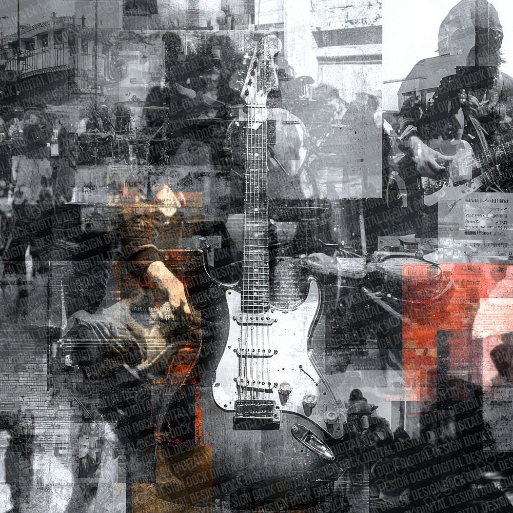 Rock Guitar Moodboard Digital Paper Pack (DDD000018)