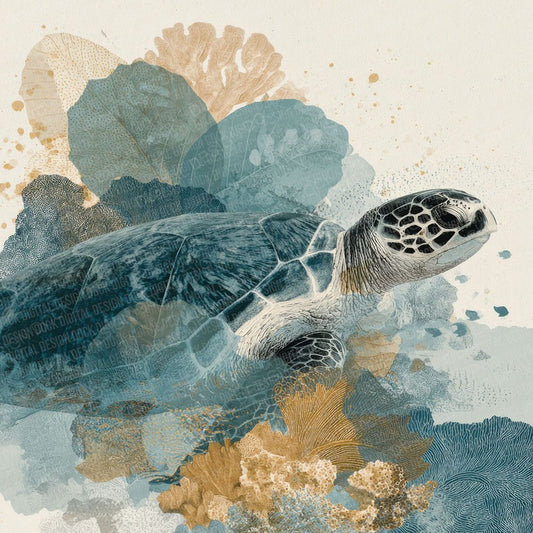 Sea Turtle Ocean Moodboard Digital Paper Pack (DDD000036)