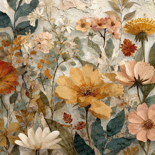 Vintage Wildflower Background Digital Paper Pack (DDD000054)