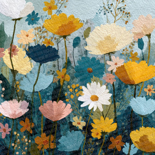 Wildflower Paper Background Digital Paper Pack (DDD000059)