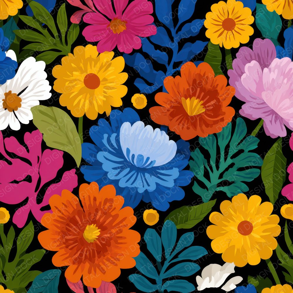 Matisse Cut Floral Background Digital Paper Pack (DDD000131)