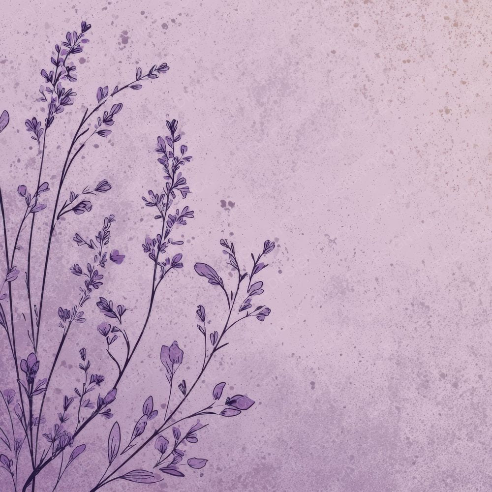 Lavender Botanical Ink Background Digital Paper Pack (DDD000170)