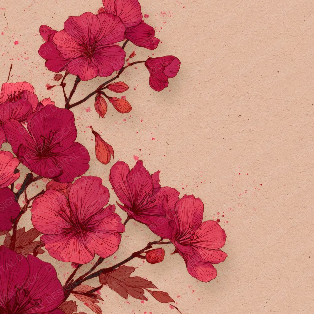 Oxide Geranium Ink Background Digital Paper Pack (DDD000175)