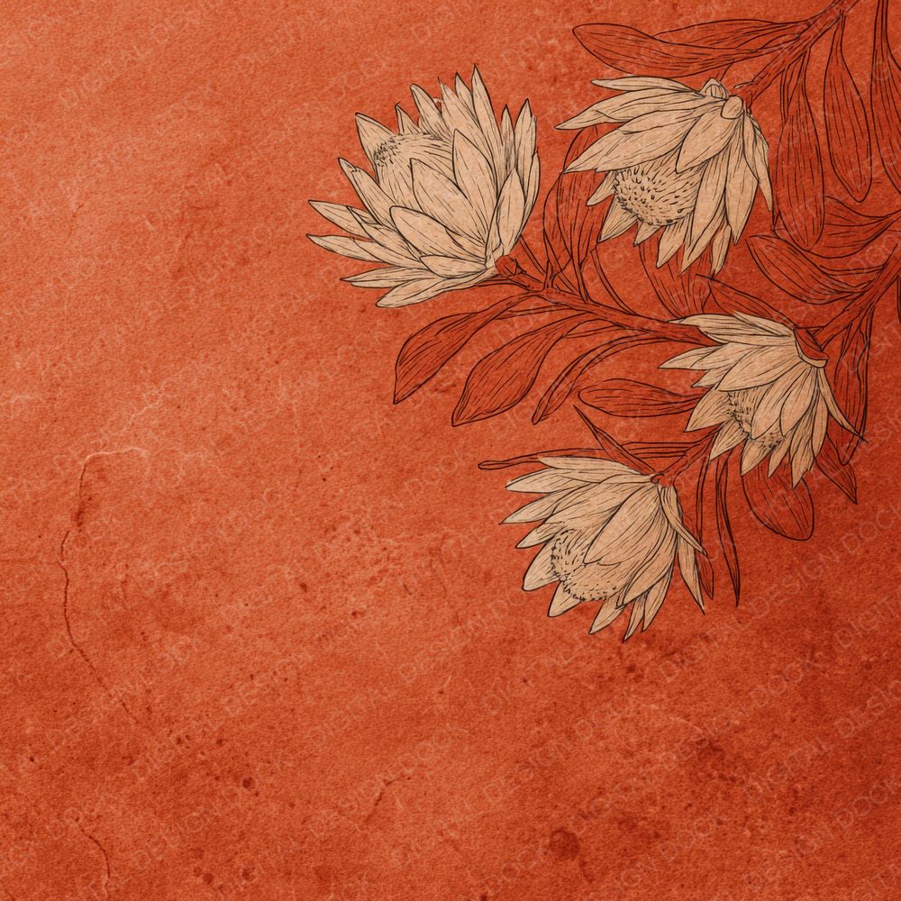 Rust Protea Ink Background Digital Paper Pack (DDD000177)