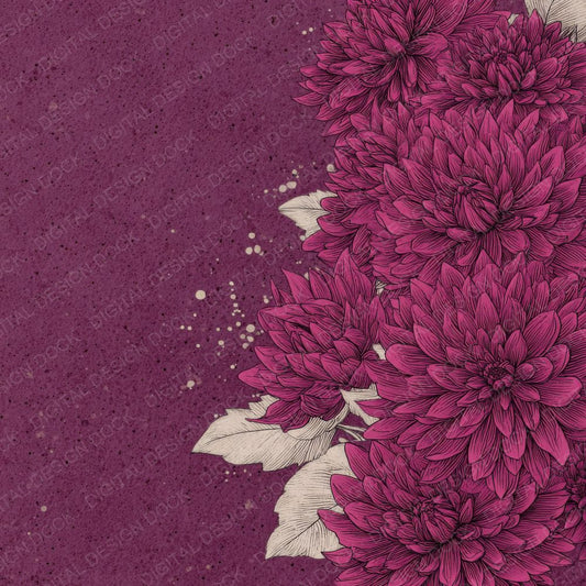 Aubergine Dahlia Ink Background Digital Paper Pack (DDD000182)