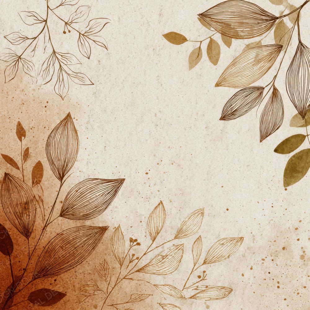 Clay Botanical Outline Background Digital Paper Pack (DDD000184)