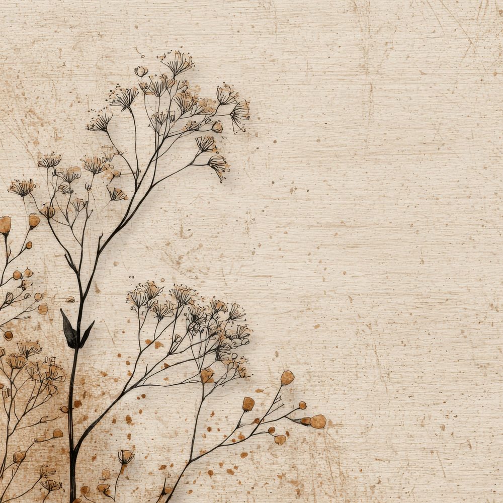 Driftwood Botanical Ink Background Digital Paper Pack (DDD000186)