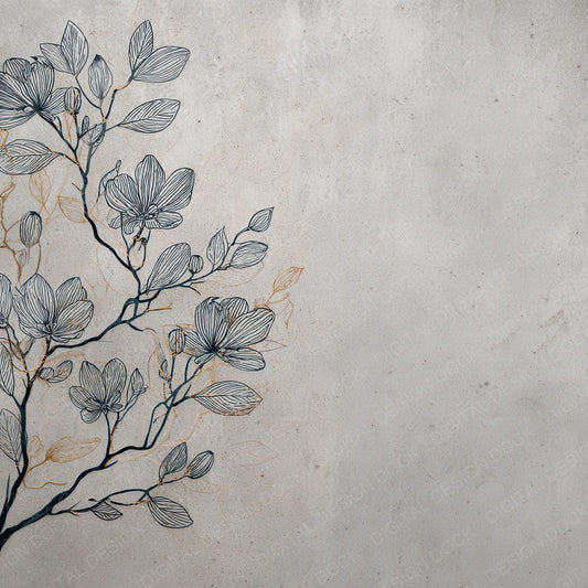 Stone Botanical Ink Background Digital Paper Pack (DDD000198)
