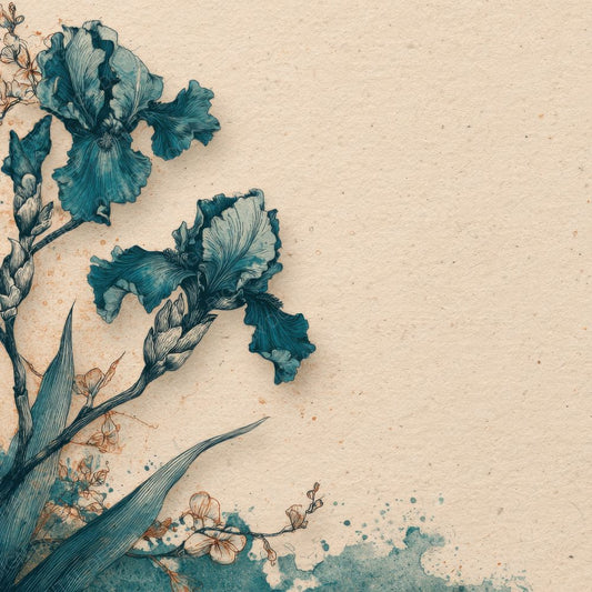 Teal Iris Ink Background Digital Paper Pack (DDD000199)