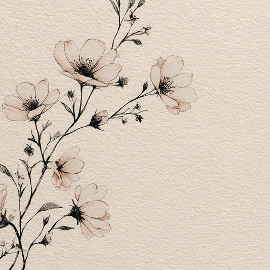 Diagonal Botanical Ink Background Digital Paper Pack (DDD000207)