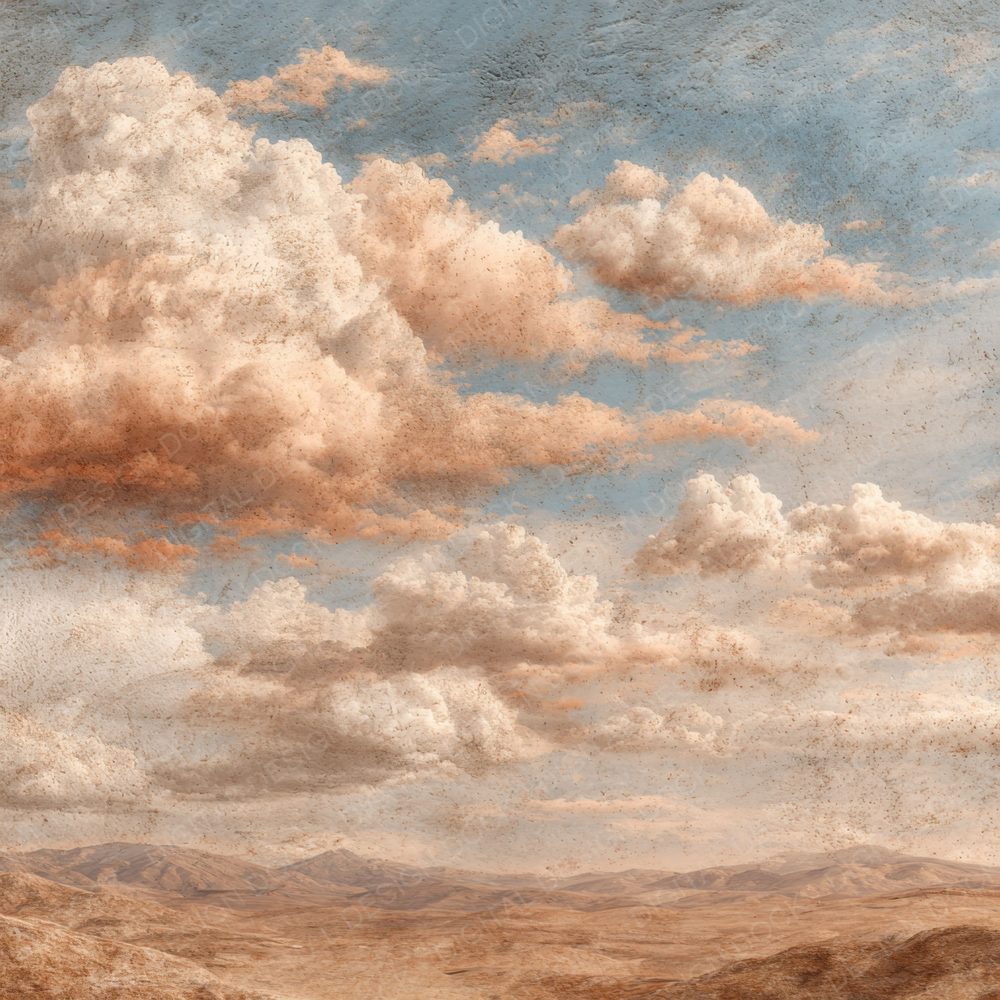 Desert Sky Script Cloud Background Digital Paper Pack (DDD000227)